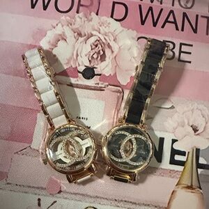 1x Elegant Rose Gold Women's Watches stainless steel
